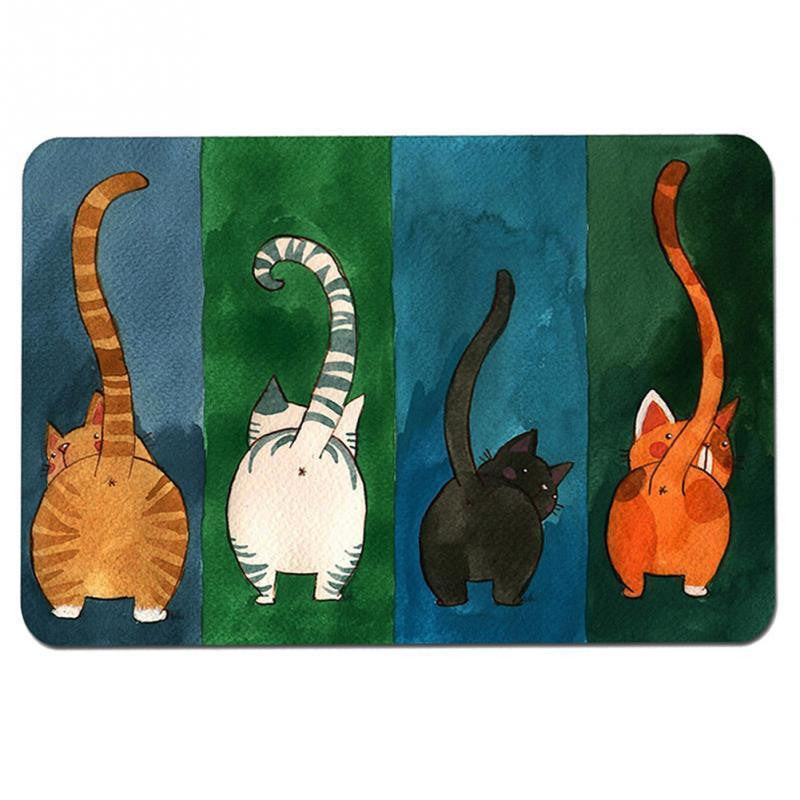 Cat Pattern Non-Slip Easy Clean Welcome DoorMat