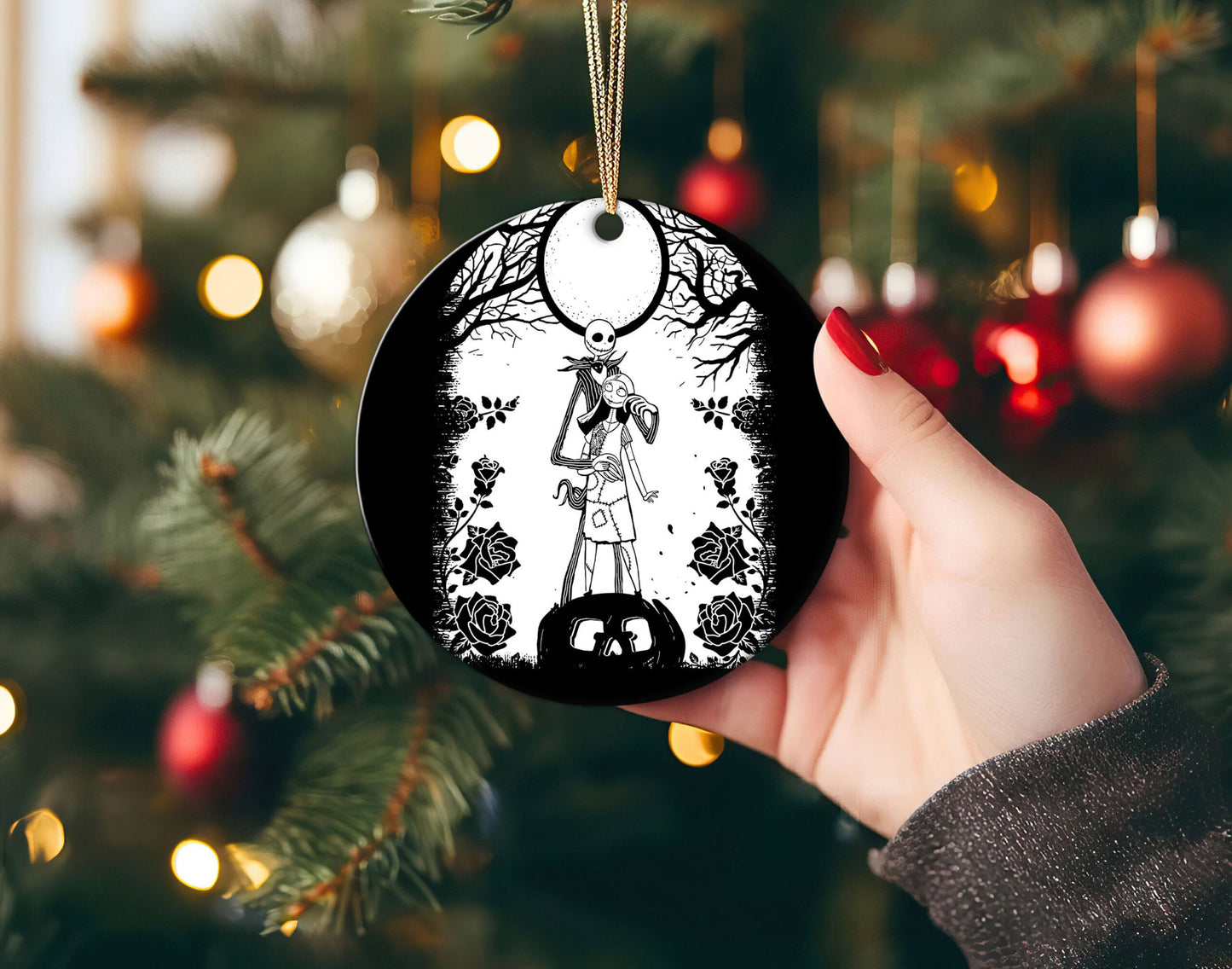 Jack and Sally Couple Disney Vacation Gift Ornament 2