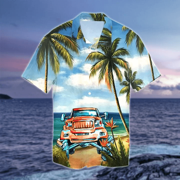 Jeep On Summer Vacation Hawaiian Shirt