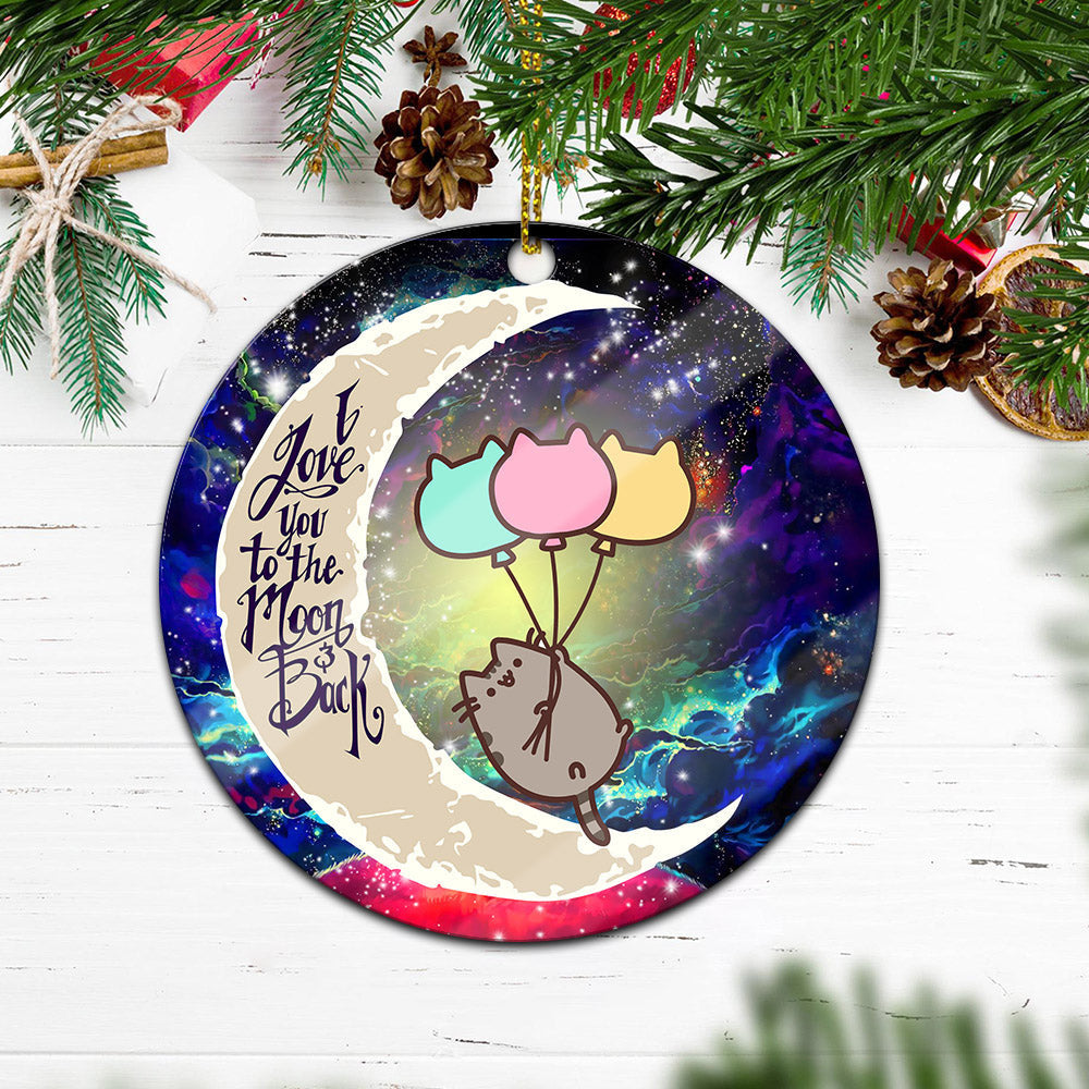 Pusheen Cat Love You To The Moon Ornament 1