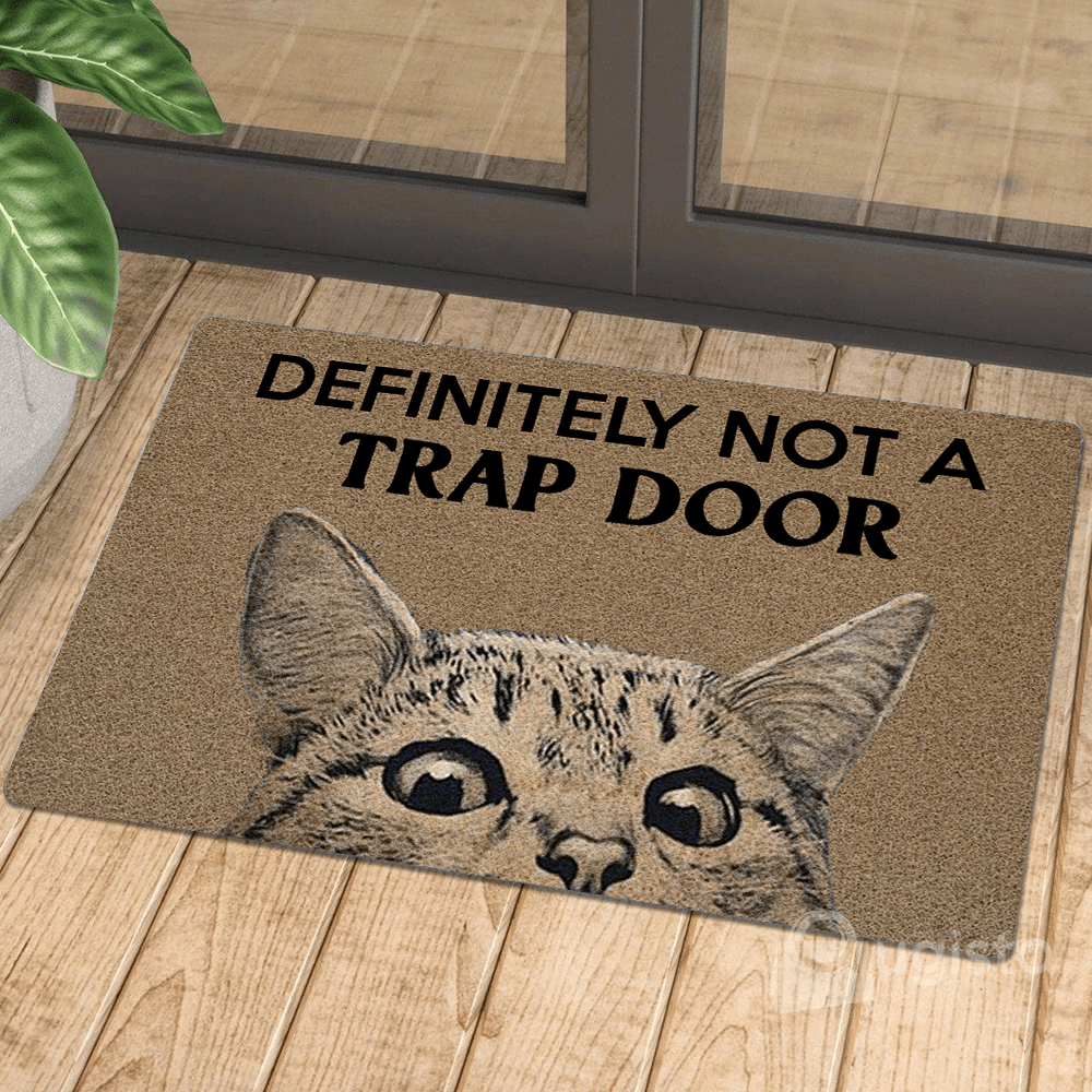 Trap Door Cat All Over Printing Doormat