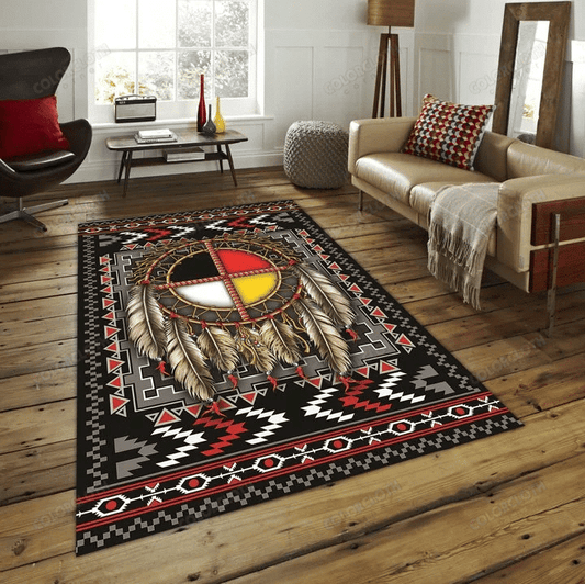 Dreamcatcher Native American Rectangle Rug Home Decor
