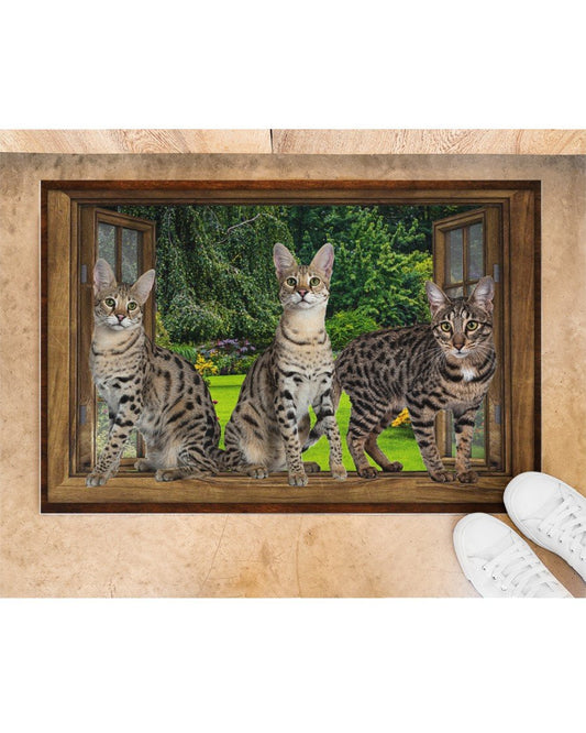 Cats Easy Clean Welcome DoorMat