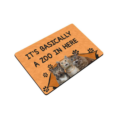A Zoo In Here Cat Welcome DoorMat