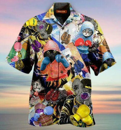 Amazing Boxing Cats Hawaiian Shirt