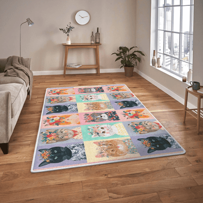 Area Rectangle Cat Rectangle Rug Home Decor