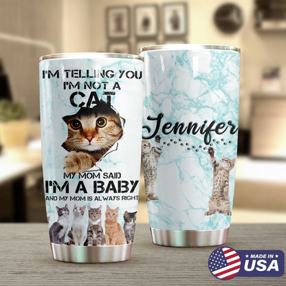 Baby Cat Personalized Tumbler 1