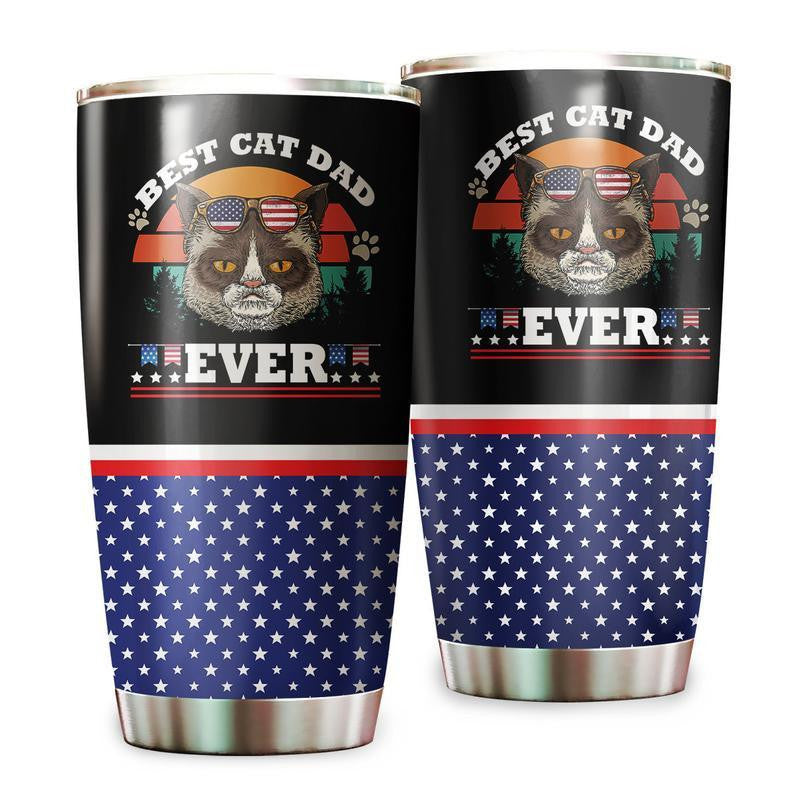 Best Cat Dad Ever Stainless Steel Tumbler