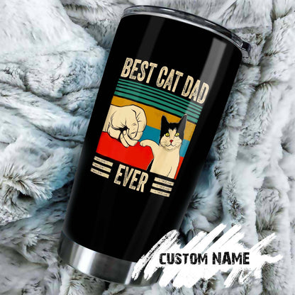 Best Cat Dad Ever Thanks For Being My Dad Personalized Tumbler 1