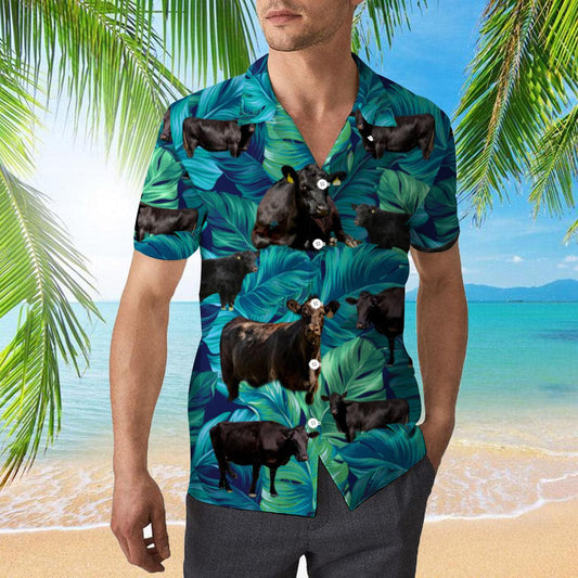 Black Angus Cattle Lovers Hawaiian Shirt
