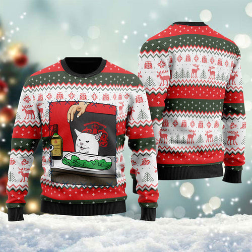 Buchanans Whisky Cat Meme Christmas Ugly Sweater