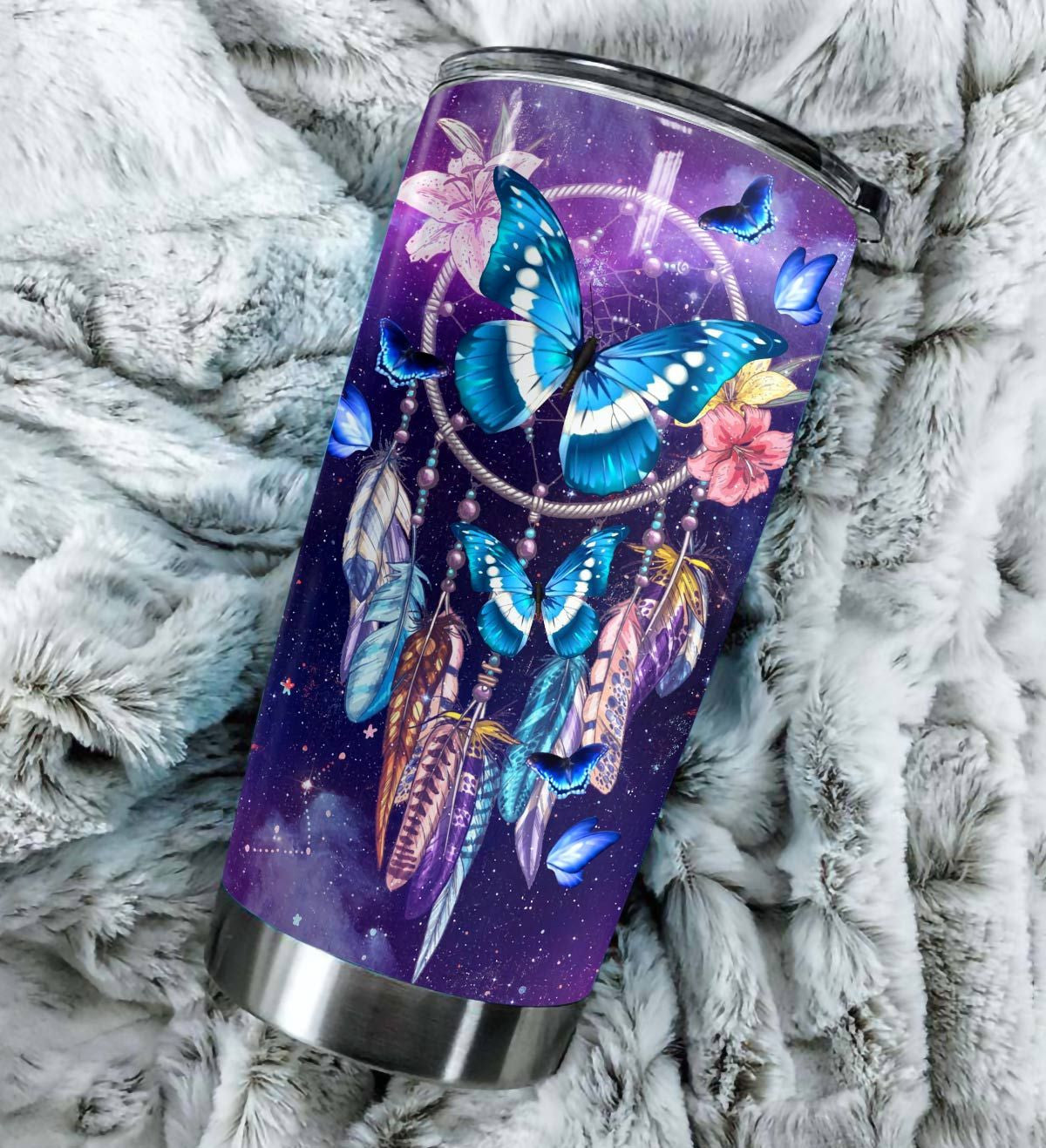 Butterfly Dreamcatcher Personalized Tumbler 1