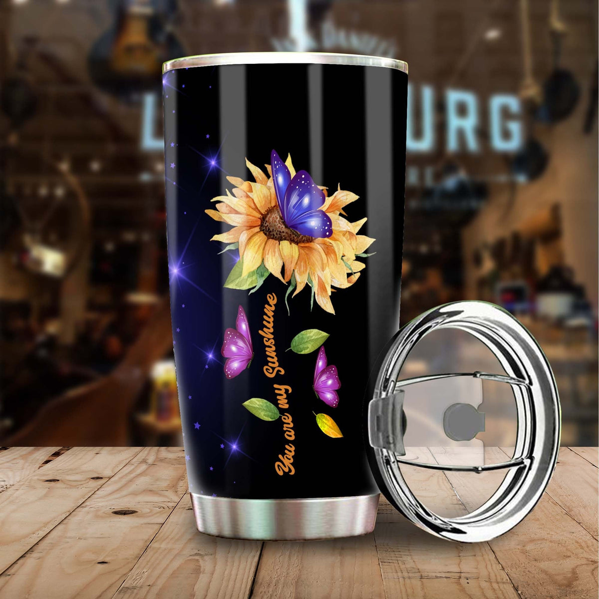 Butterfly Sunflower Dream Catcher Tumbler 1