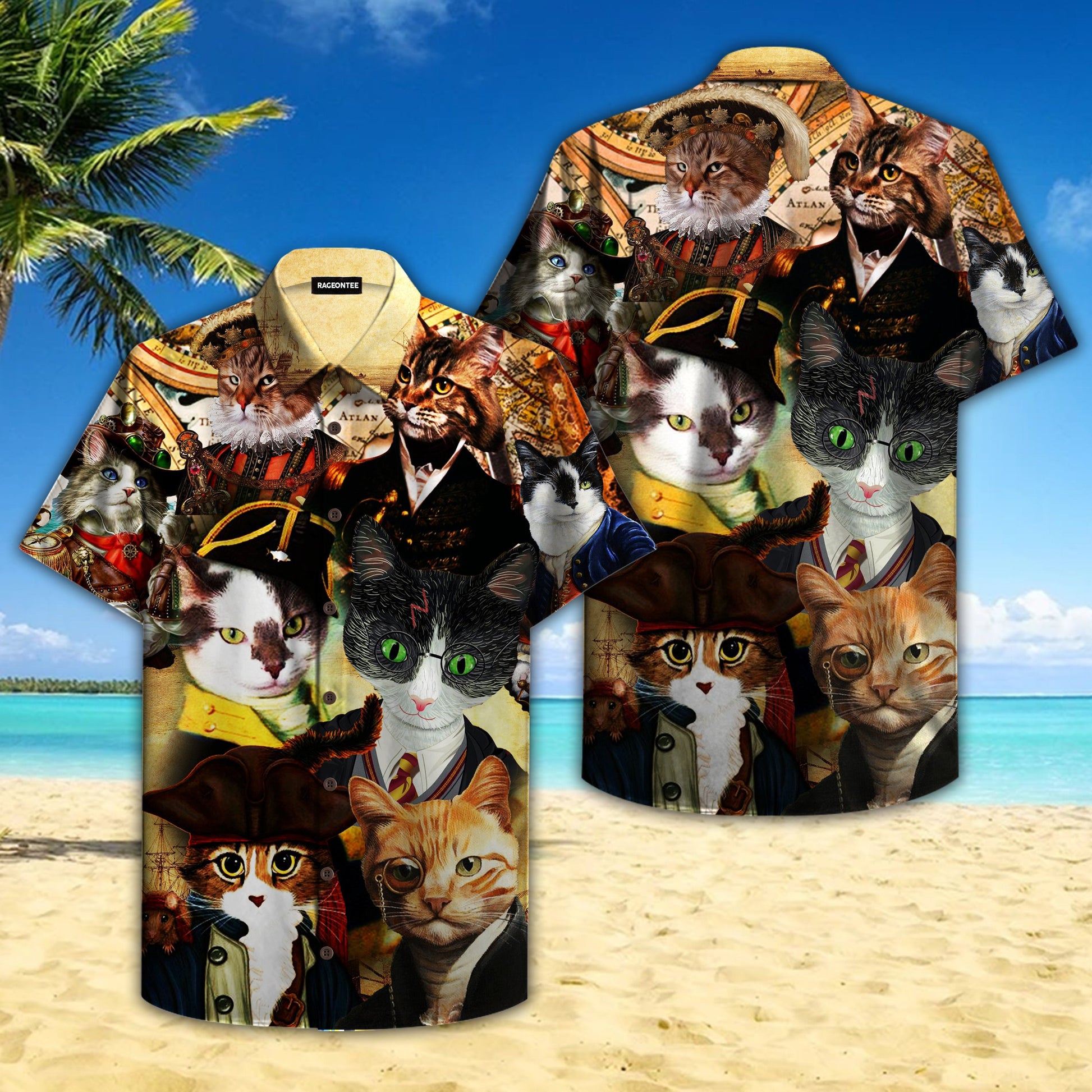 Captain Cats Hawaiian Shirt