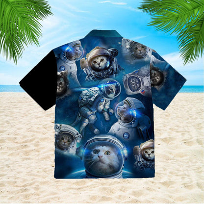 Cat Astronaut Hawaiian Shirt 1