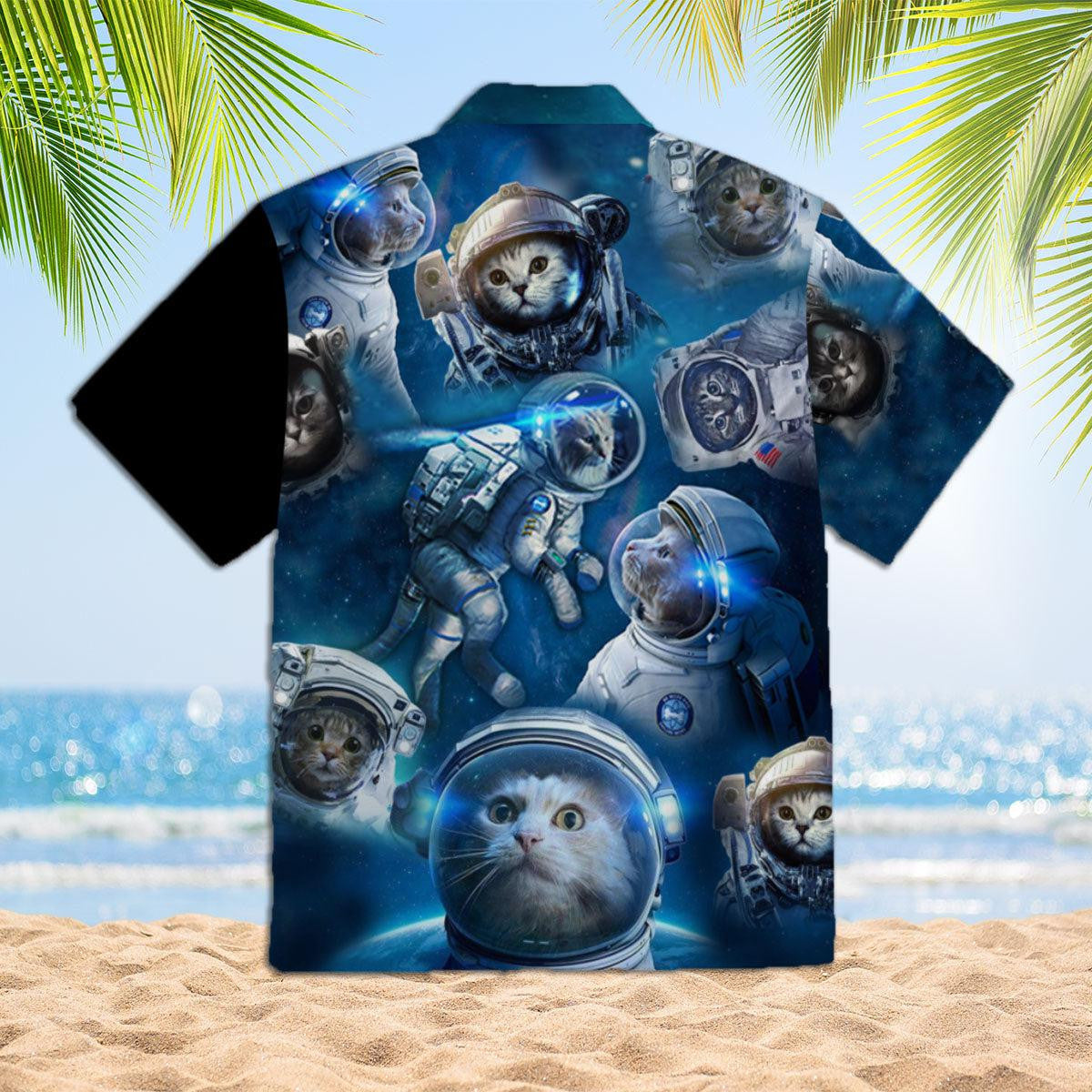 Cat Astronaut Hawaiian Shirt 3