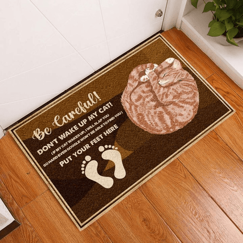 Cat Be Careful Easy Clean Welcome DoorMat
