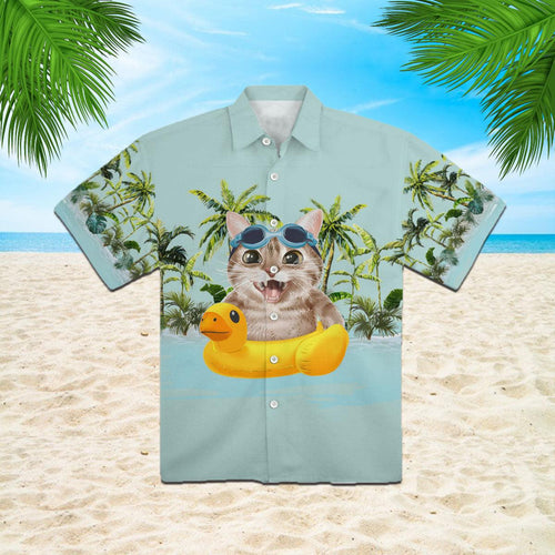 Cat Beach Time Hawaiian Shirt