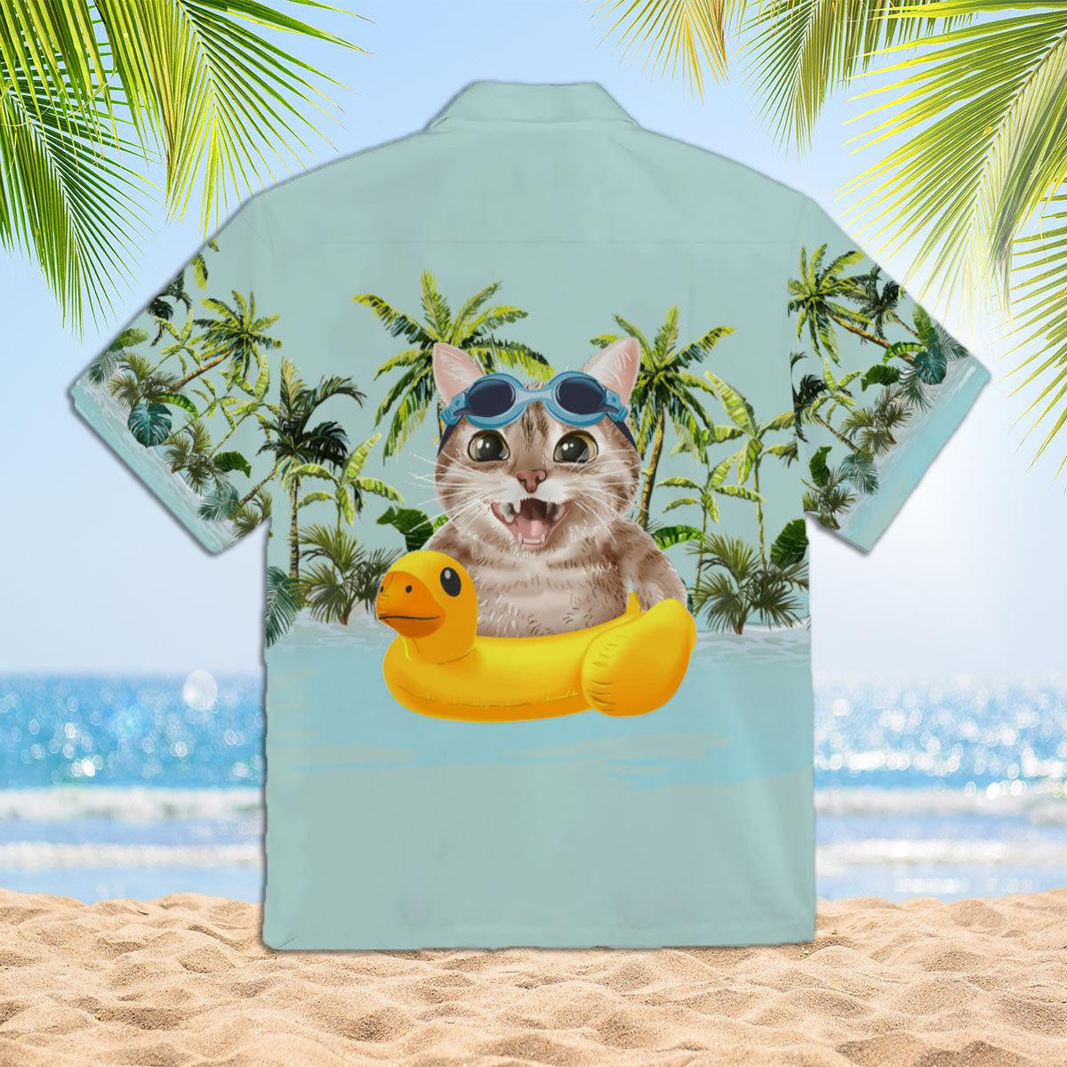 Cat Beach Time Hawaiian Shirt 3