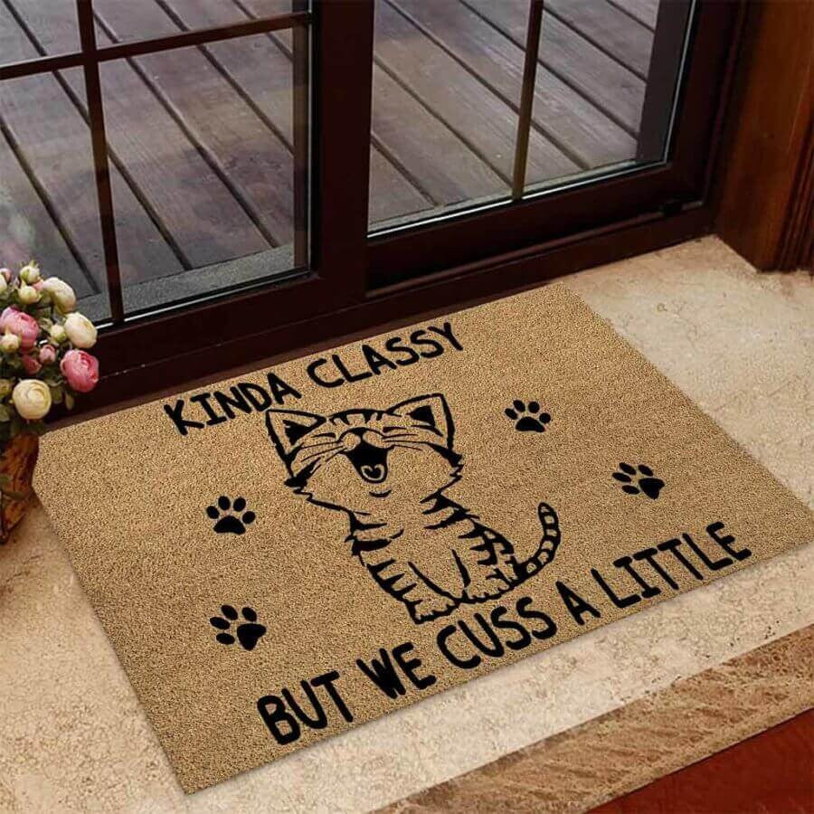 Cat Easy Clean Welcome DoorMat