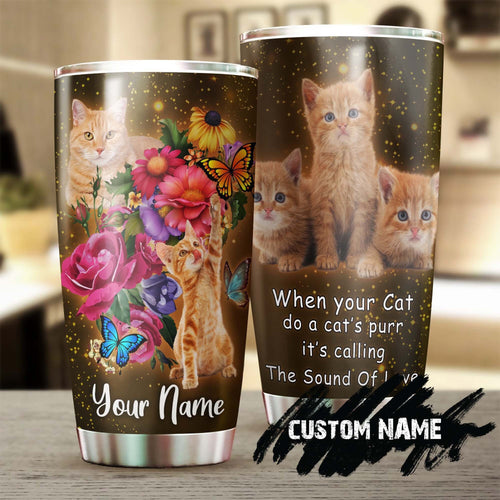 Cat Kitty The Sound Of Love Personalized Tumbler