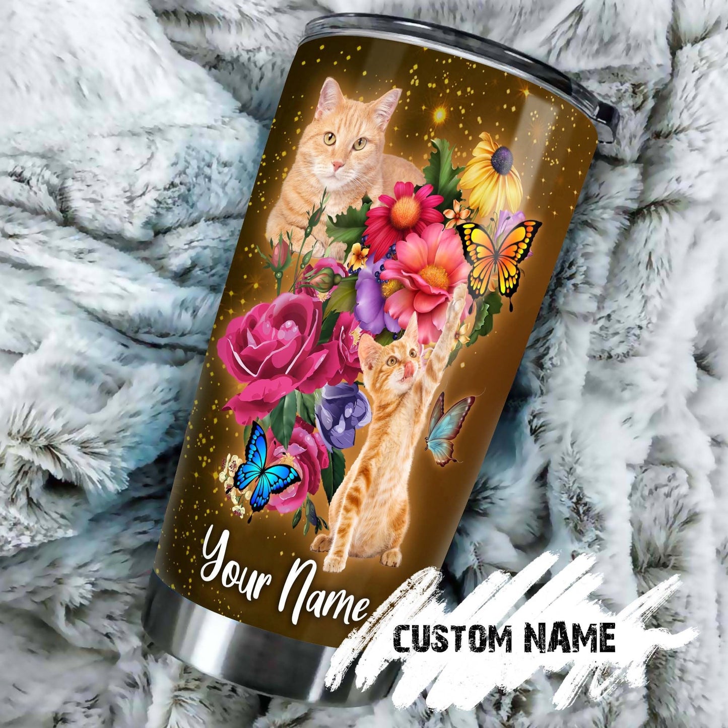 Cat Kitty The Sound Of Love Personalized Tumbler 1