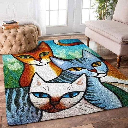 Cat Rectangle Rug Home Decor