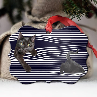 Cat They Are Black Cat Horizontal Ornament 2