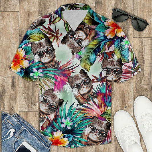 Cat Tropical Hawaiian Shirt