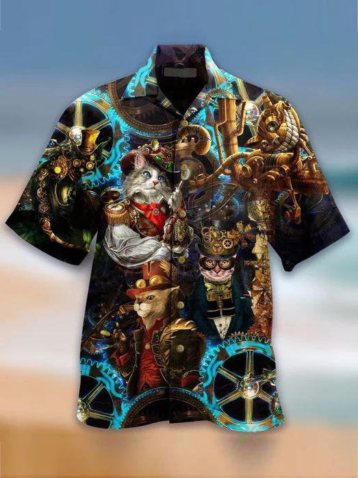 Cats Vintage Hawaiian Shirt