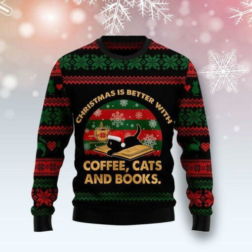 Christmas Better With Cat Ugly Sweater