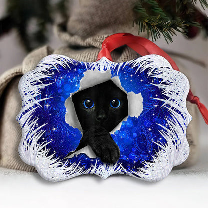 Christmas Black Cat Xmas Decor Tree Hanging Horizontal Ornament 2