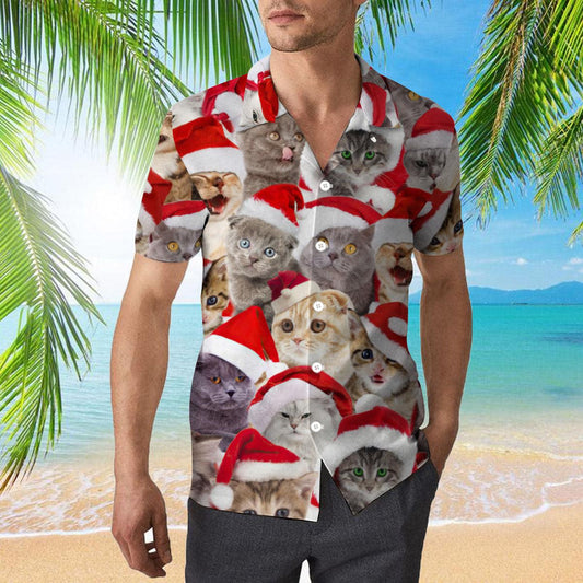 Christmas Cat Hawaiian Shirt