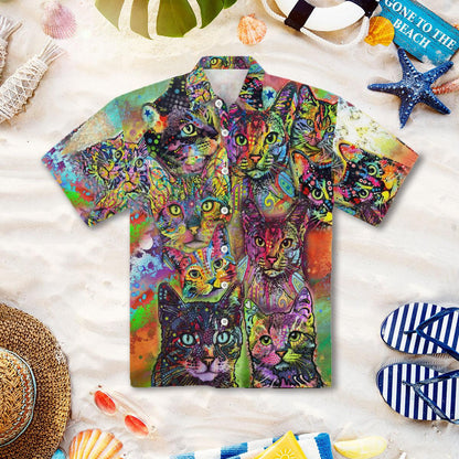 Corlorful Cats Hawaiian Shirt 1