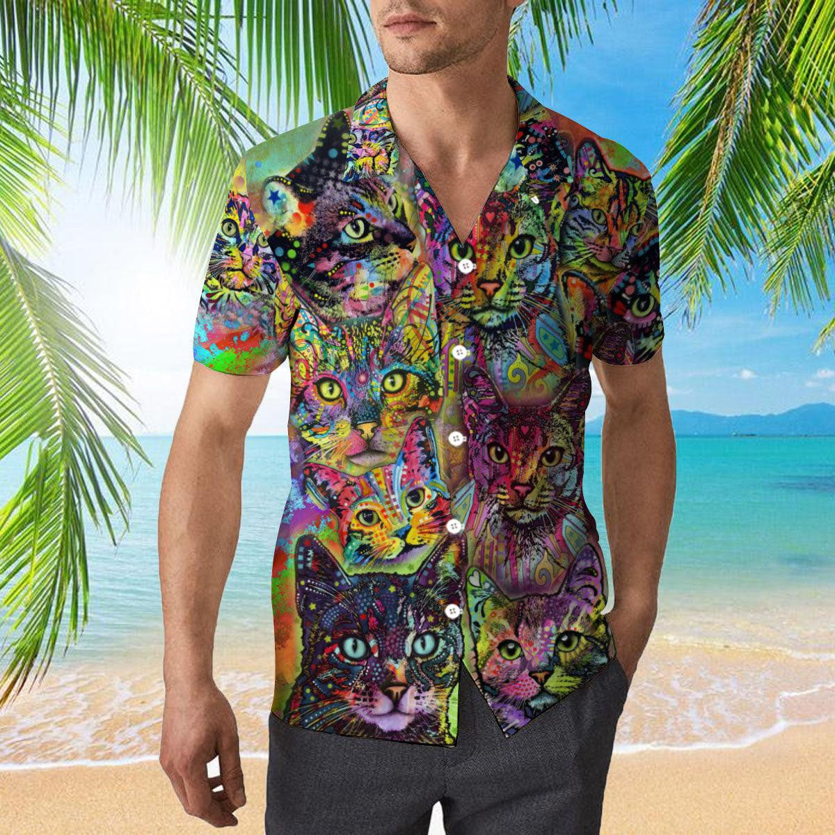 Corlorful Cats Hawaiian Shirt 2
