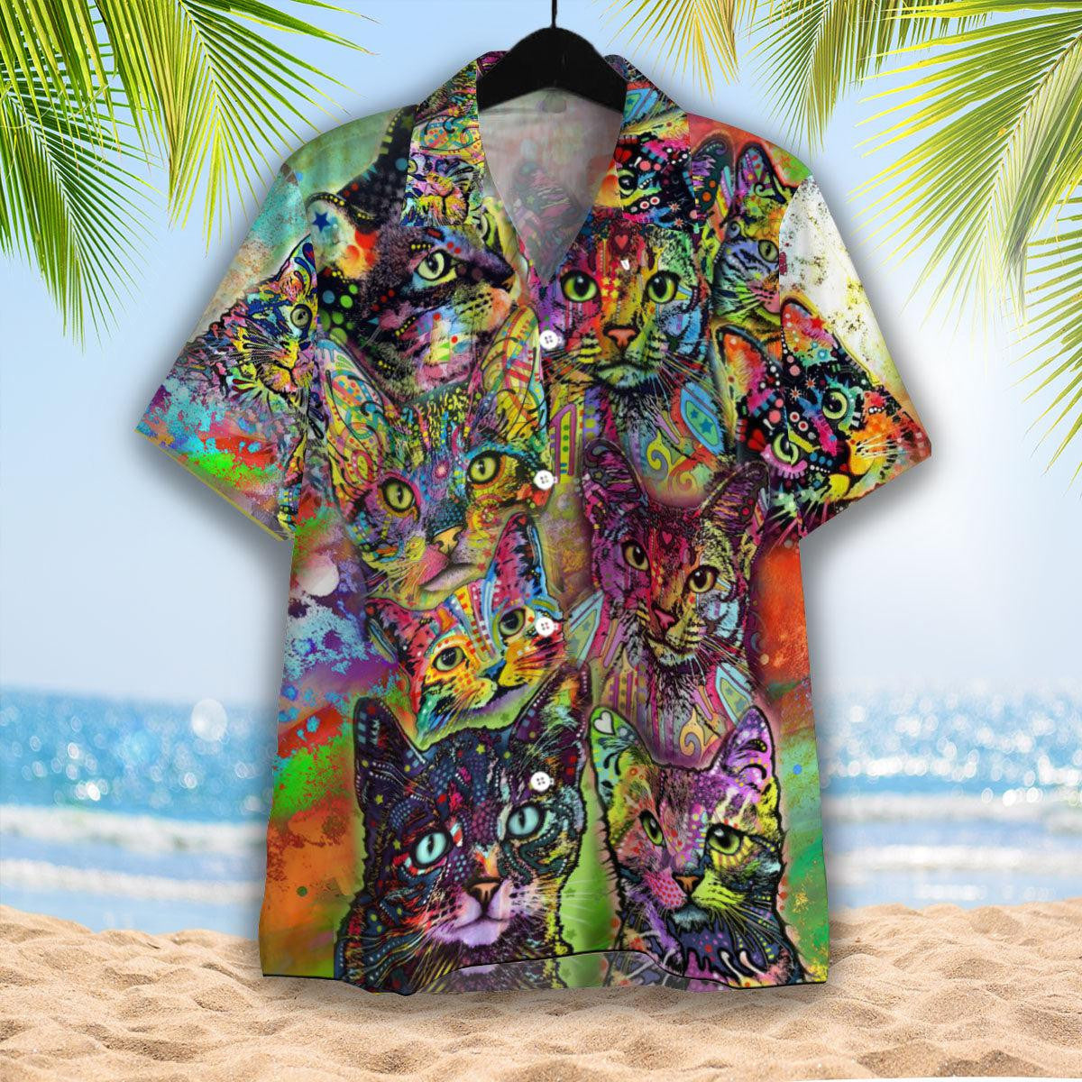 Corlorful Cats Hawaiian Shirt 3