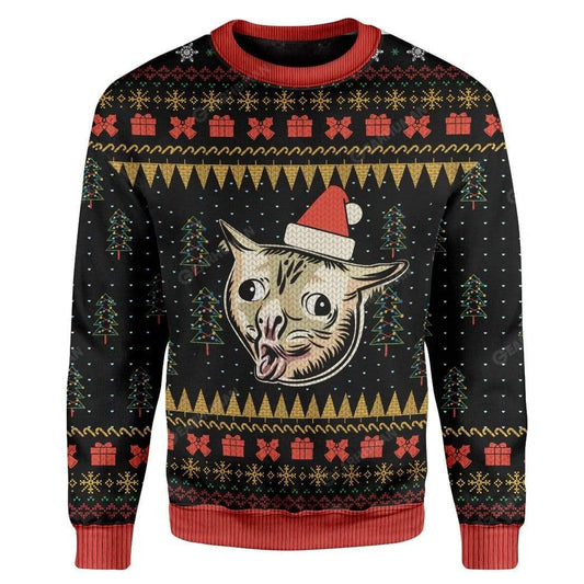Coughing Cat Meme Sweater Apparel Dolerstore Ugly Sweater