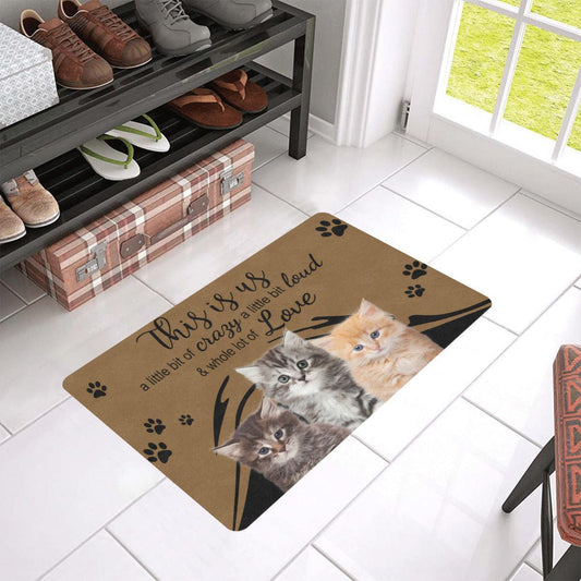Crazy Loud And Love Cat DoorMat