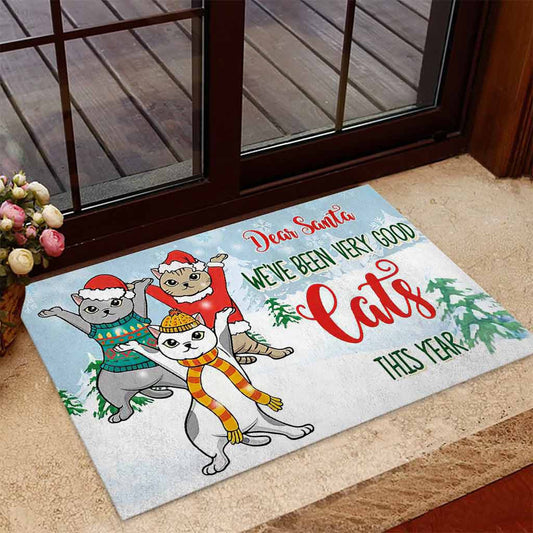 Dear Santa Cat DoorMat
