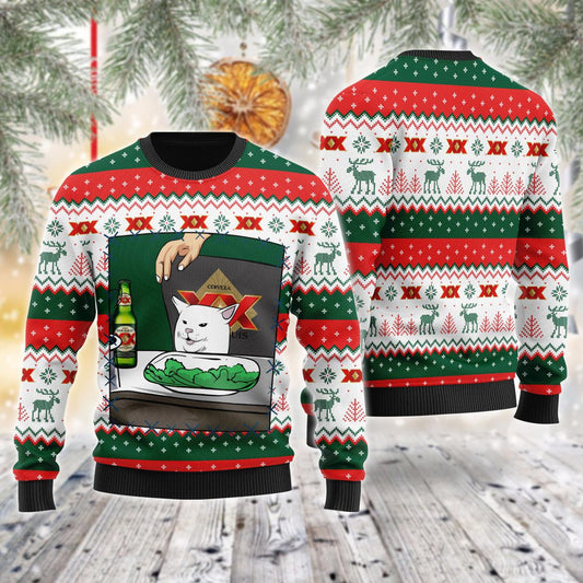 Dos Equis Cat Meme Christmas Ugly Sweater