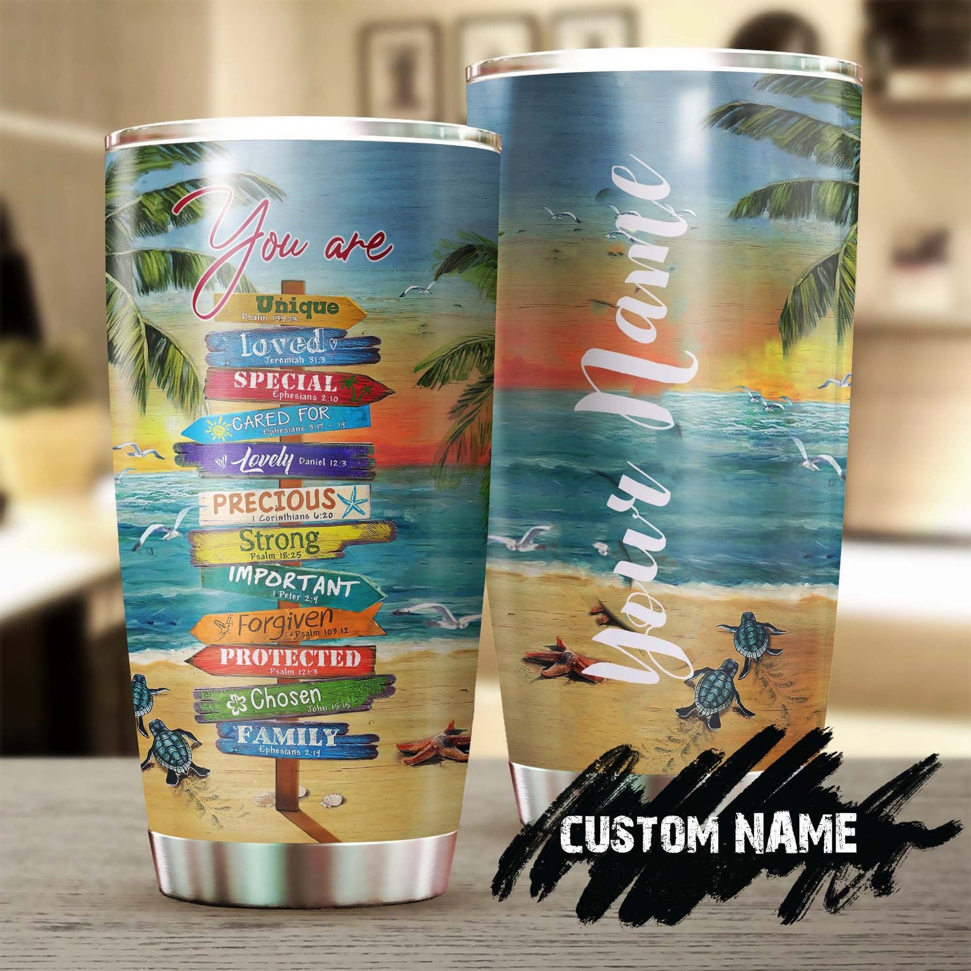 Faith You Are Chosen Protected Personalized Tumbler
