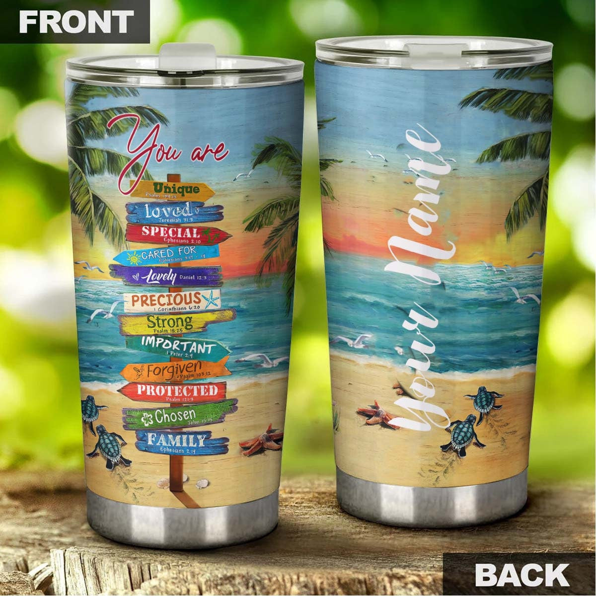 Faith You Are Chosen Protected Personalized Tumbler 1