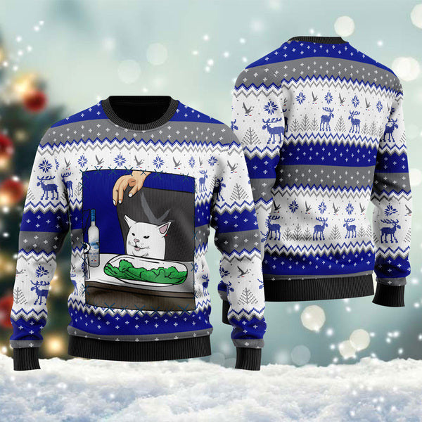 Grey Goose Vodka Cat Meme Christmas Ugly Sweater