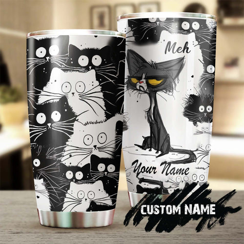 Grumpy Funny Cat Personalized Tumbler