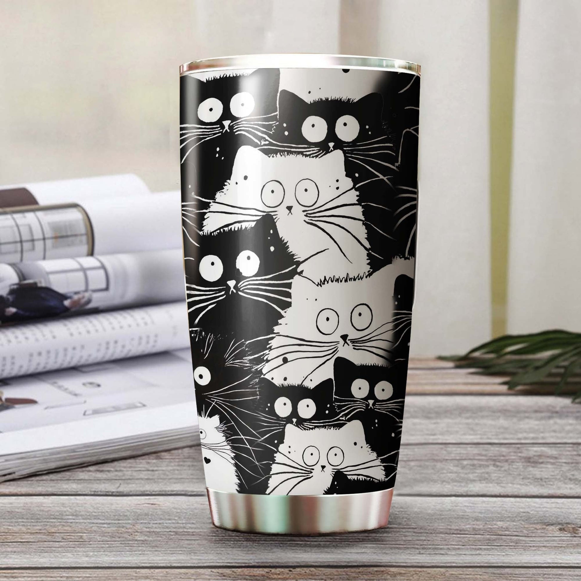 Grumpy Funny Cat Personalized Tumbler 1