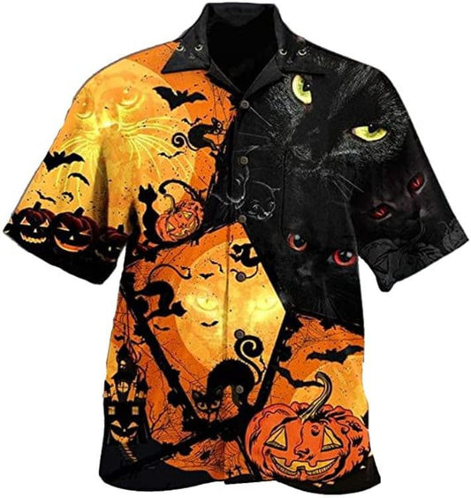 Halloween Cat Hawaiian Shirt