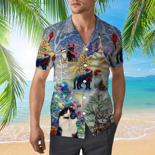 Have A Purry Purry Christmas Cat Hawaiian Shirt