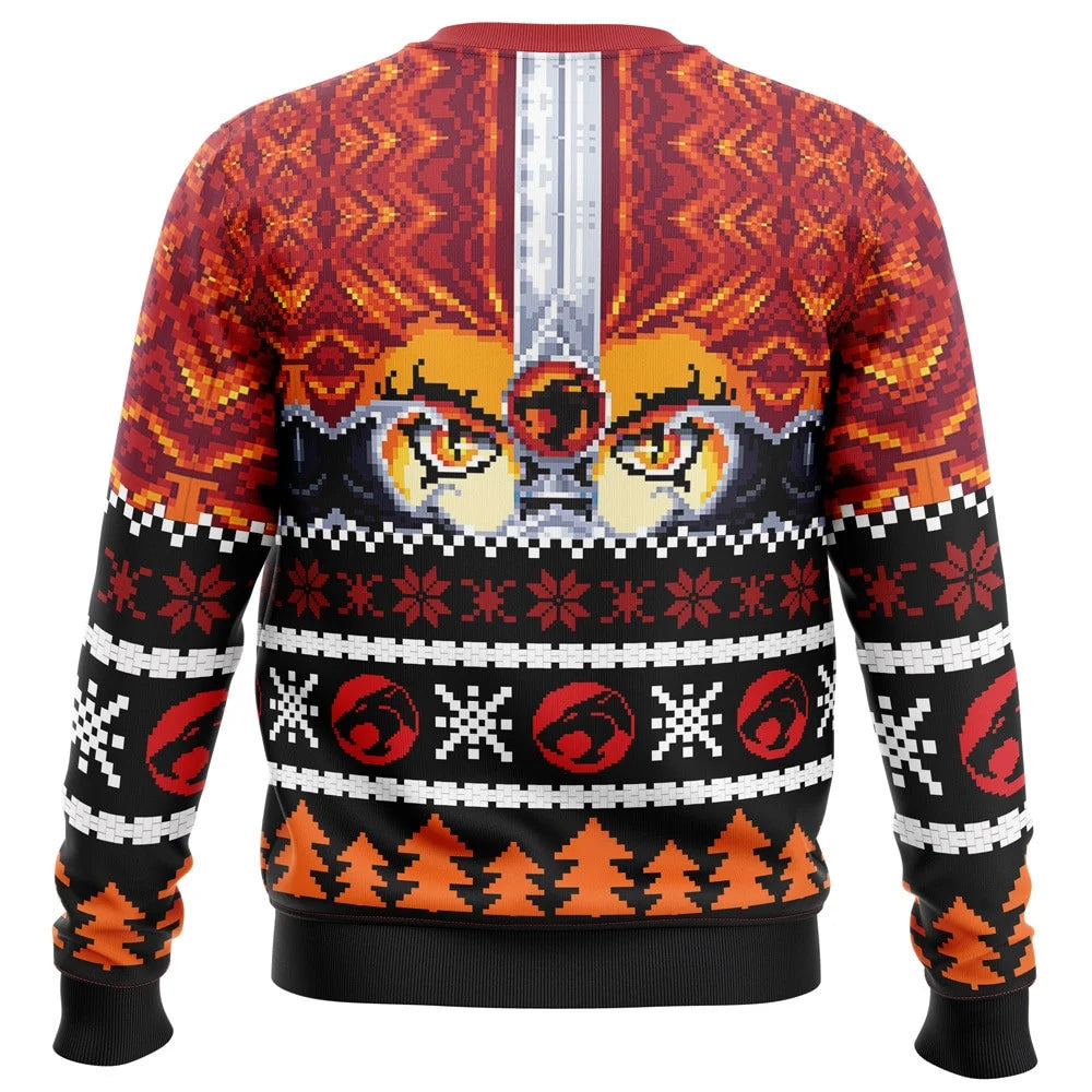 Ho Ho Hooo Holiday Thundercats Ugly Christmas Sweater 1
