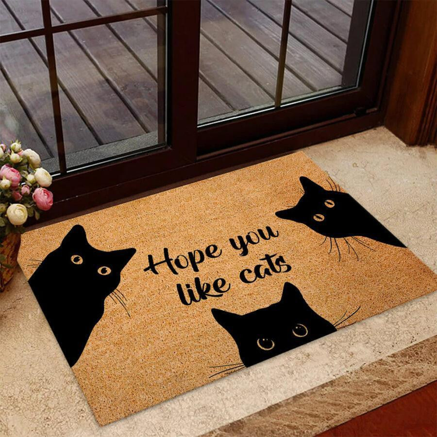 Hope You Like Cat Black Cat DoorMat