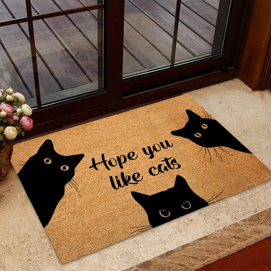 Hope You Like Cat Black Cat DoorMat